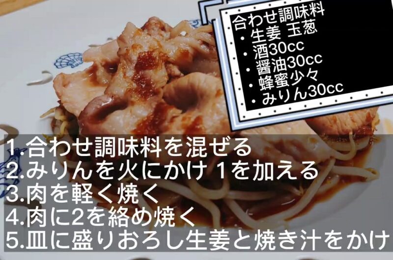【料理レシピ】豚の生姜焼き
